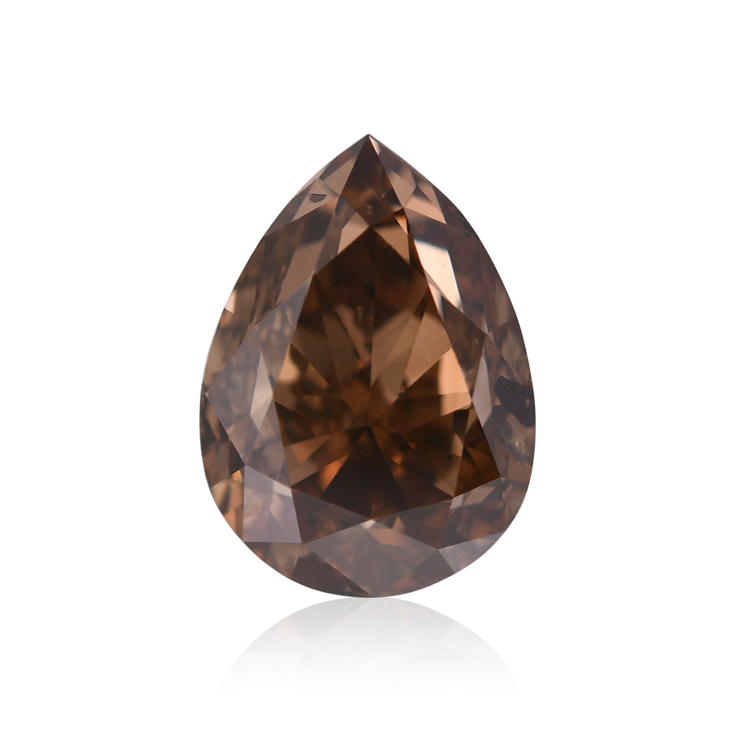 5,05 Karat Fancy Dark Orange Brown Birnenförmiger Diamant (SI1) GIA