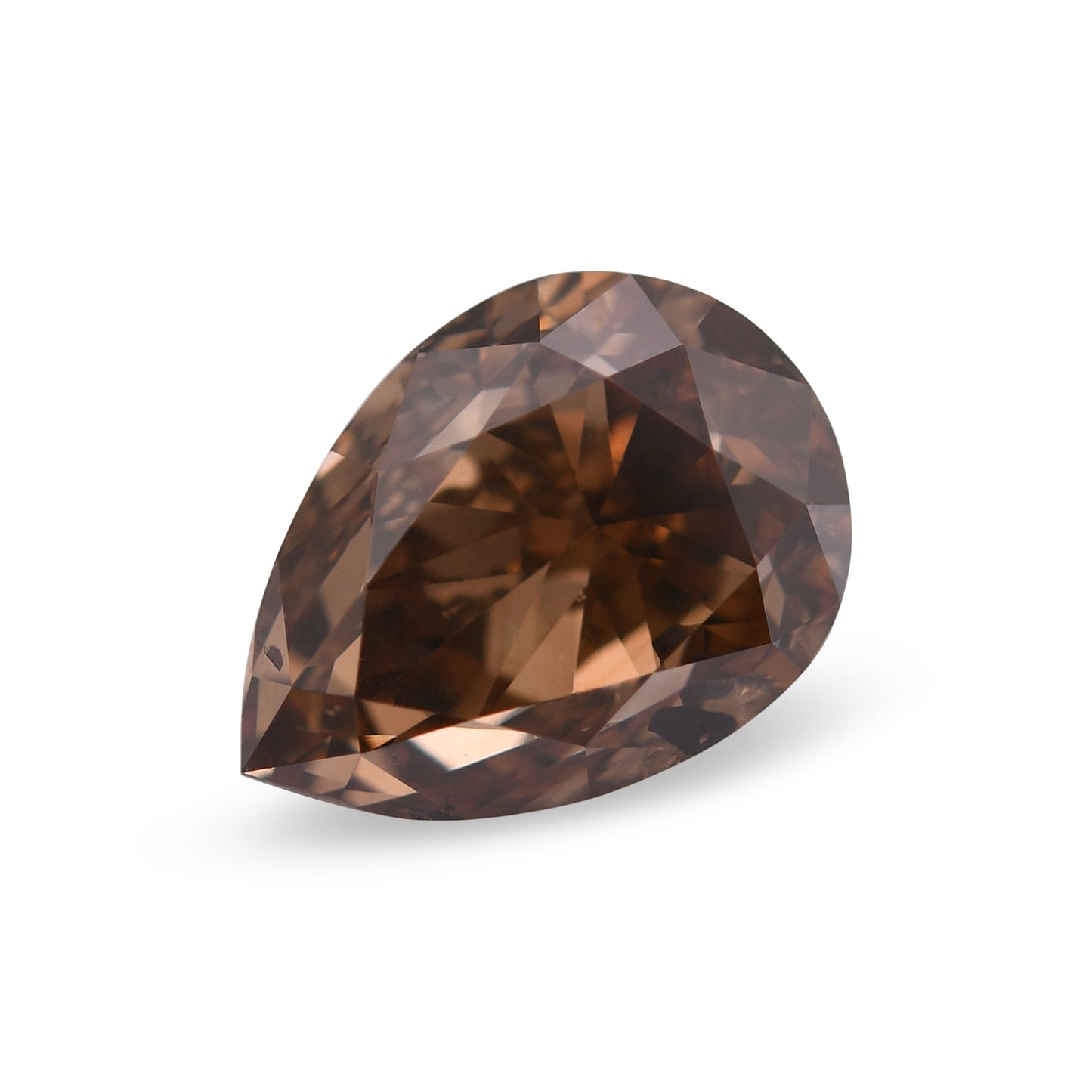 5,05 Karat Fancy Dark Orange Brown Birnenförmiger Diamant (SI1) GIA