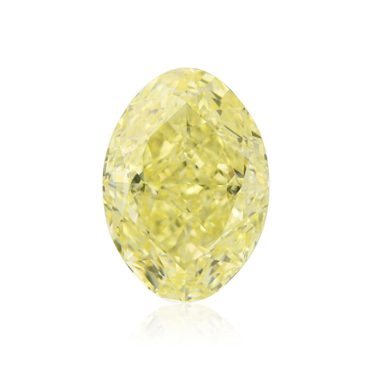 5,09 Karat Fancy Yellow Oval Diamond VS1