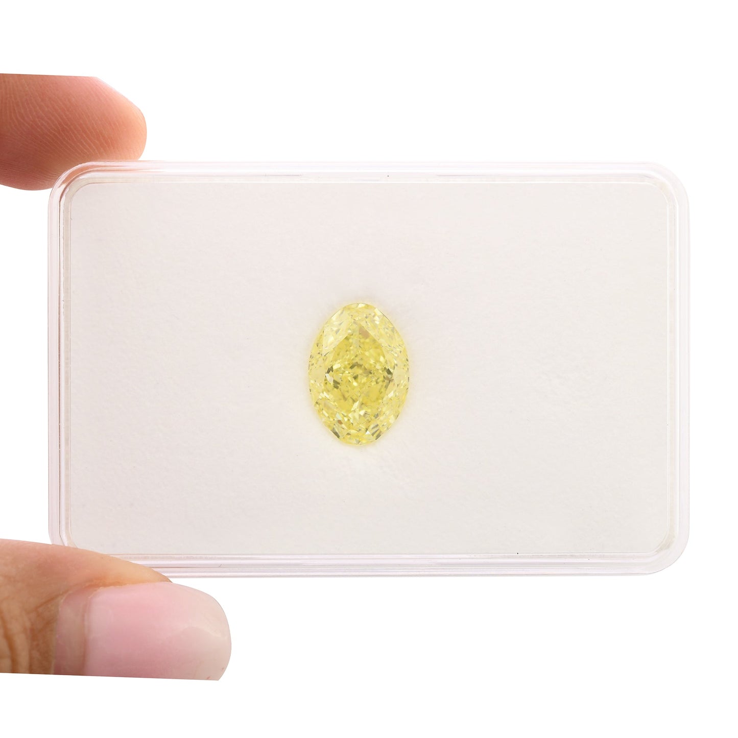 5,09 Karat Fancy Yellow Oval Diamond VS1