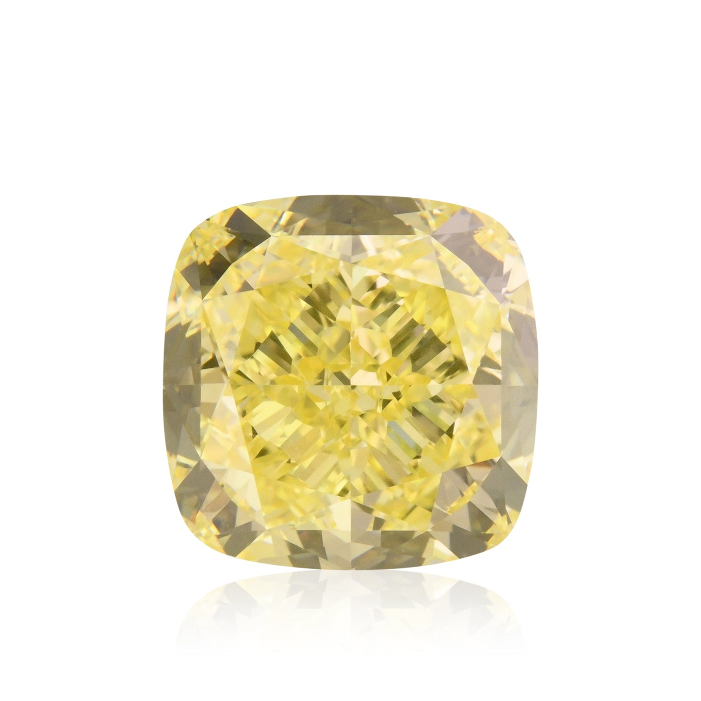 5,11 Karat Fancy Intense Yellow Cushion Diamond VVS2 GIA