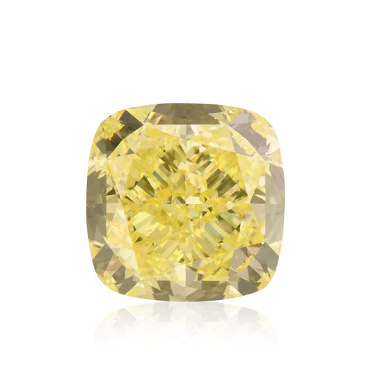 5,11 Karat Fancy Intense Yellow Cushion Diamond VVS2 GIA