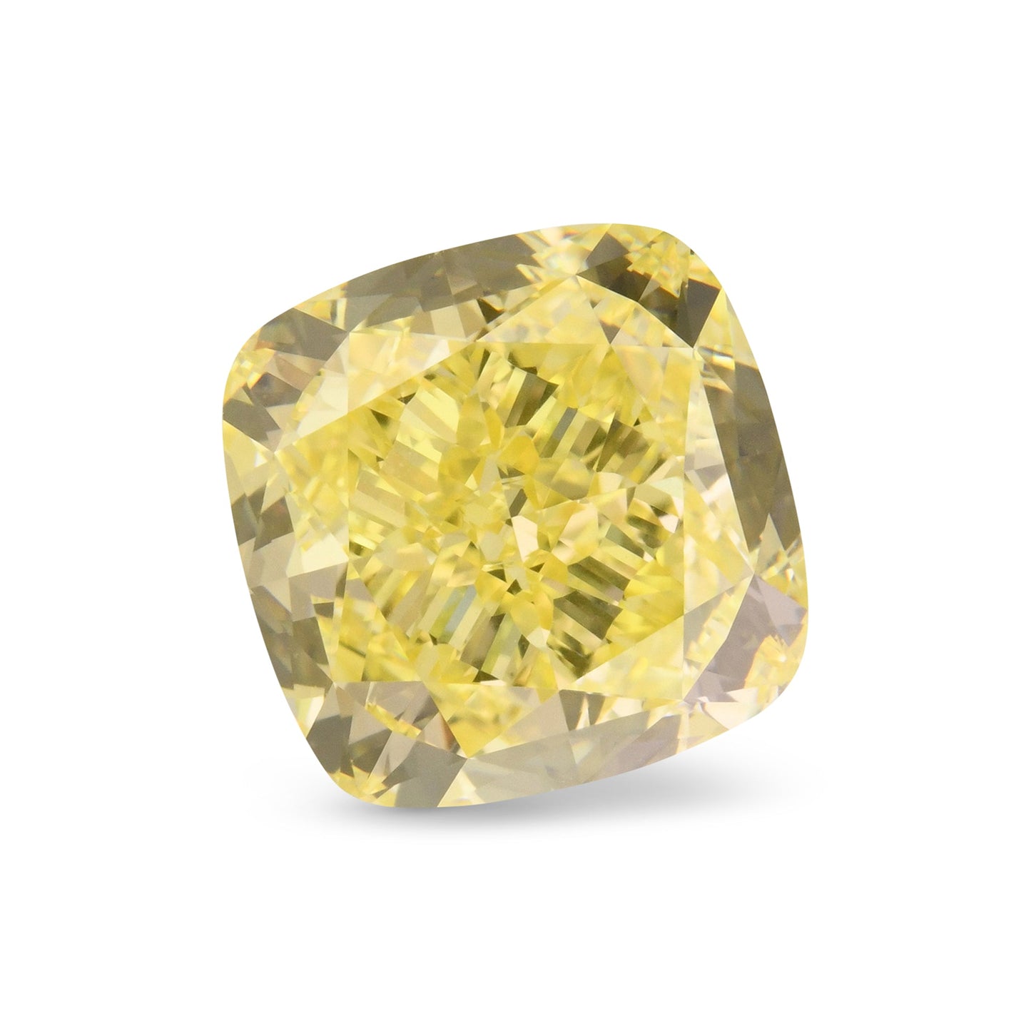 5,11 Karat Fancy Intense Yellow Cushion Diamond VVS2 GIA