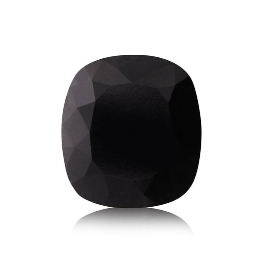 5,14 Karat Fancy Black Cushion Diamond GIA