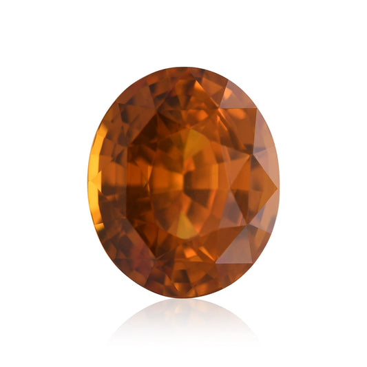 5,22 Karat Orangefarbener ovaler Saphir aus Sri Lanka (CD)