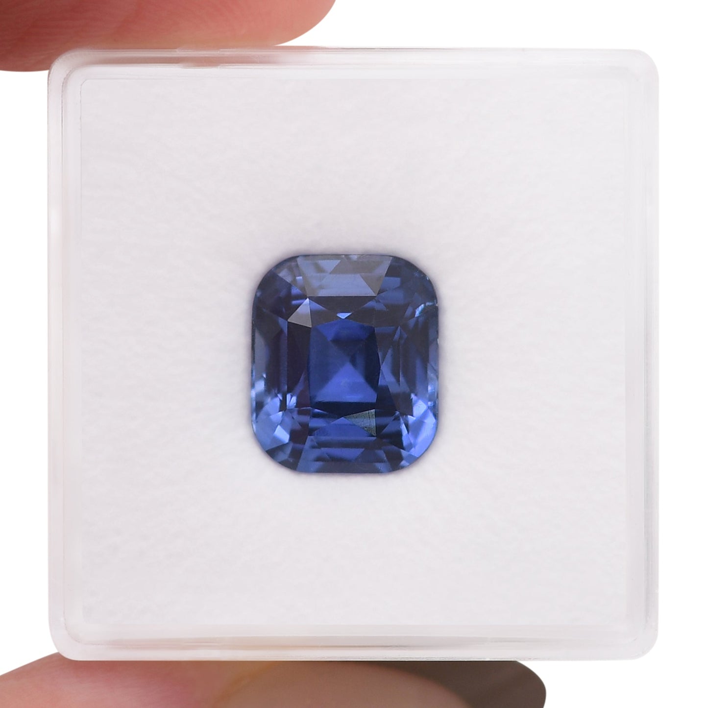 5,26 Karat blauer Kissen-Saphir aus Sri Lanka, GIA