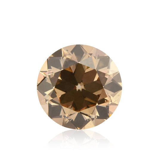 5,39 Karat Fancy Yellowish Brown Round Diamond SI2 GIA