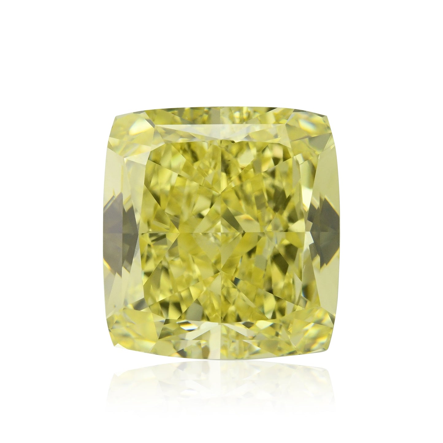 5,42 Karat Fancy Intense Yellow Cushion Diamond SI2 GIA