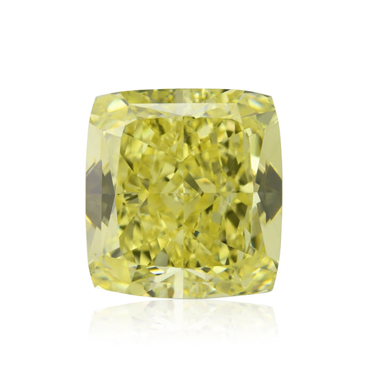 5,42 Karat Fancy Intense Yellow Cushion Diamond SI2 GIA