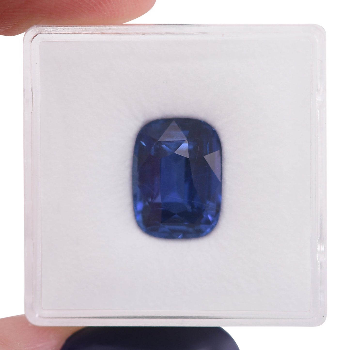 5,57 Karat blauer Kissen-Saphir aus Sri Lanka, GIA