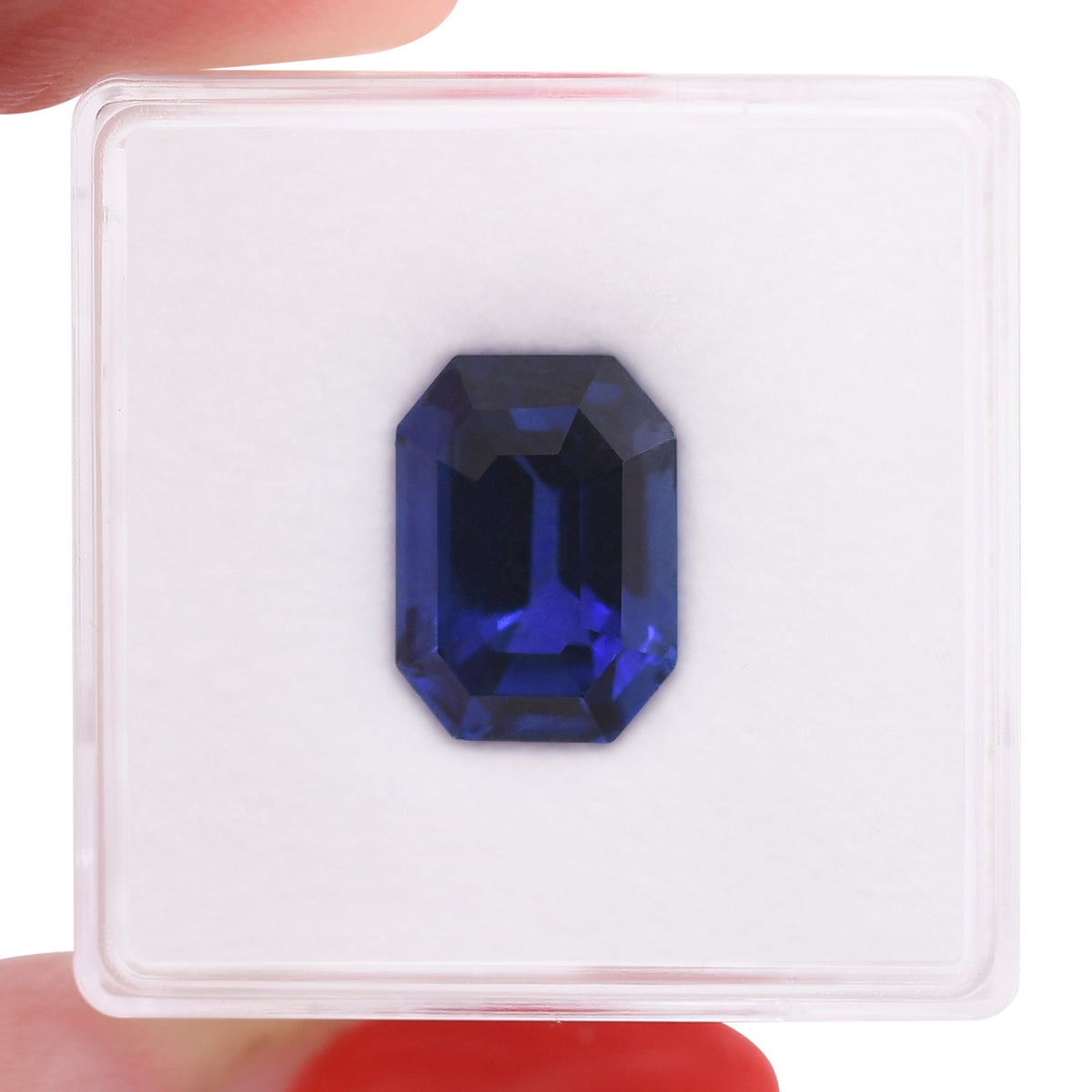 Smaragd-Saphir | 5,85 ct | Blau | CD | Ref. 719414