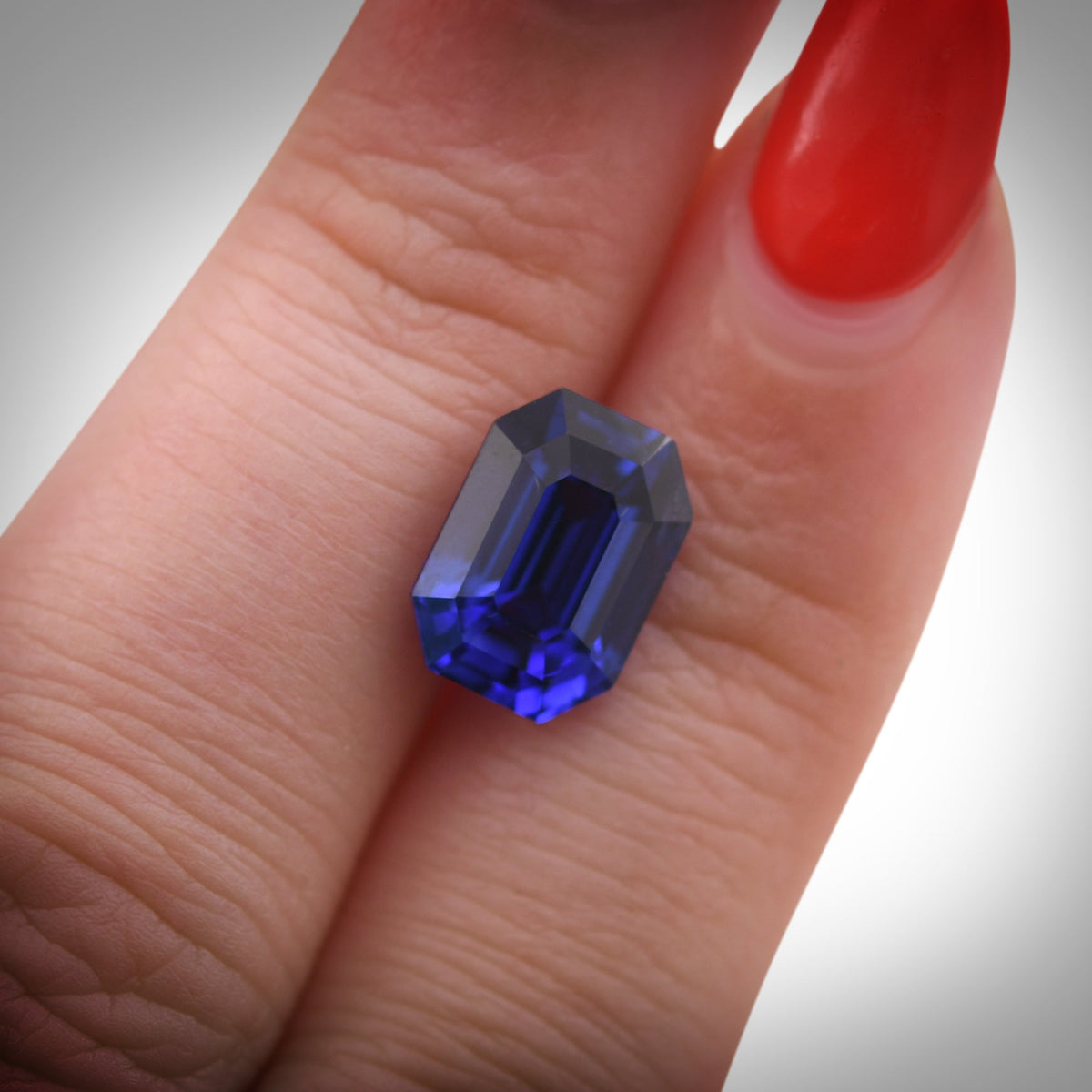 Smaragd-Saphir | 5,85 ct | Blau | CD | Ref. 719414