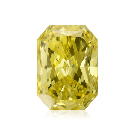 0,91 Karat Fancy Vivid Yellow Radiant Diamant VS2 GIA