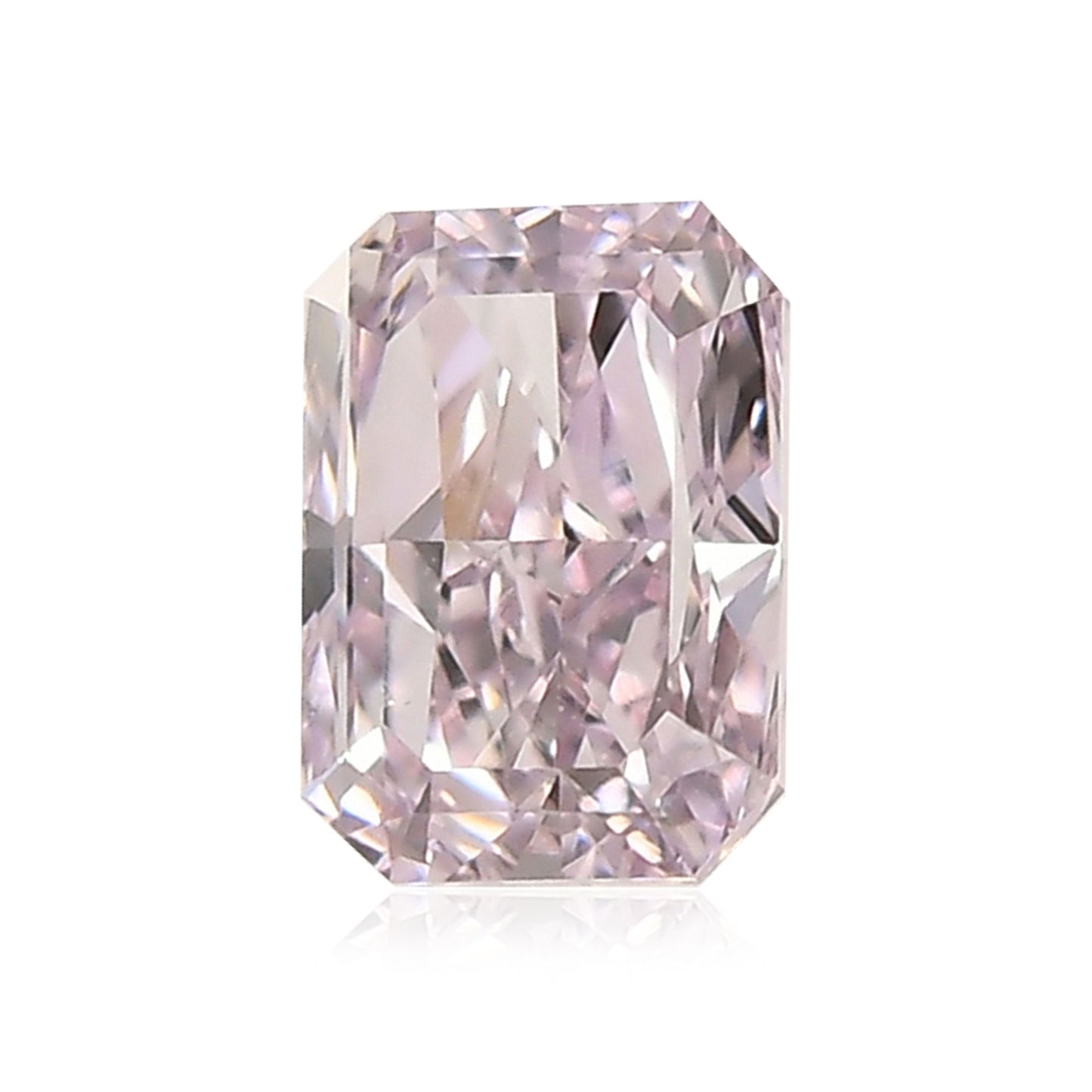 0.51 Carat Fancy Pink Purple Radiant Diamond VS2 GIA