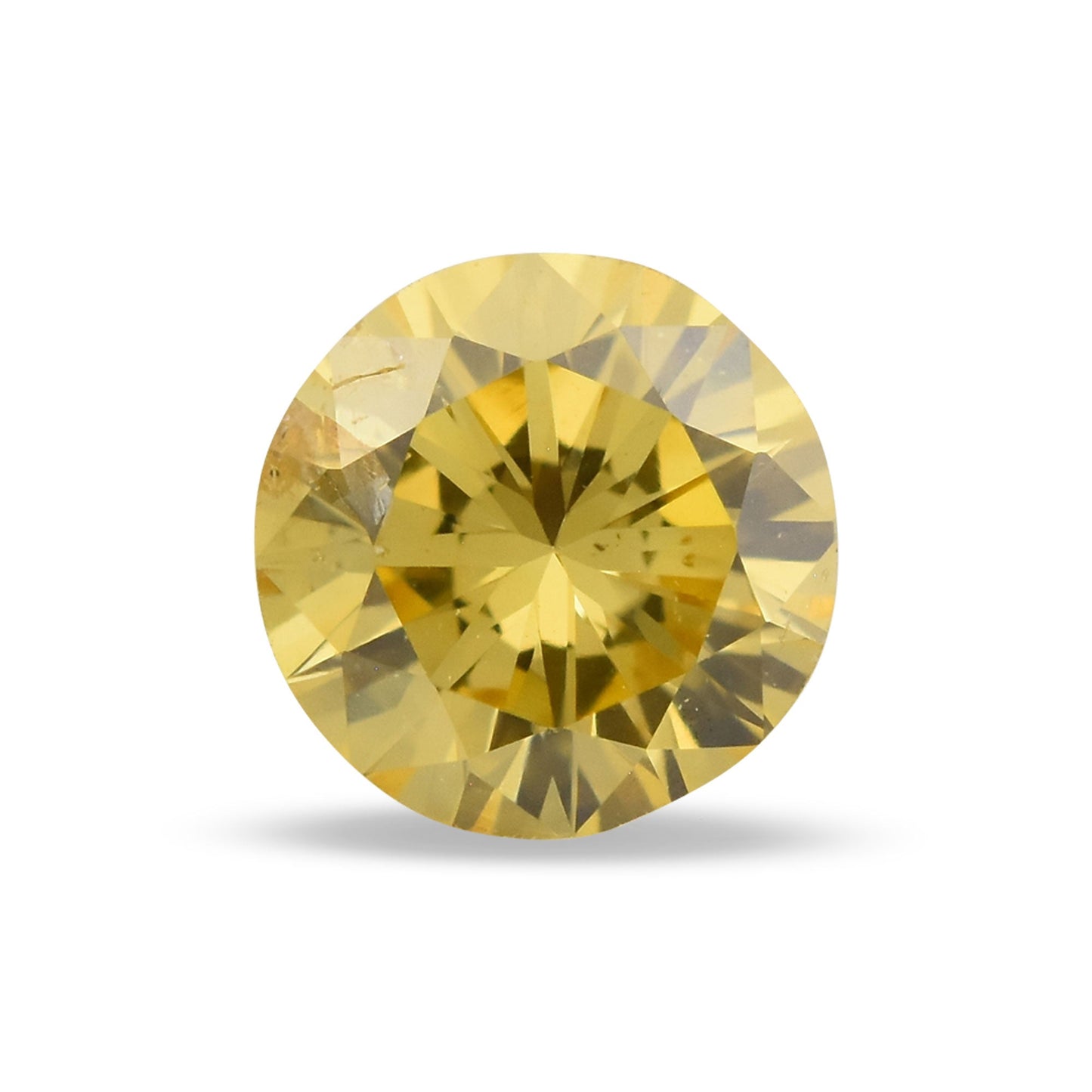 0.19 Carat Fancy Brownish Orangy Yellow Round Brilliant Diamond (SI2) GIA
