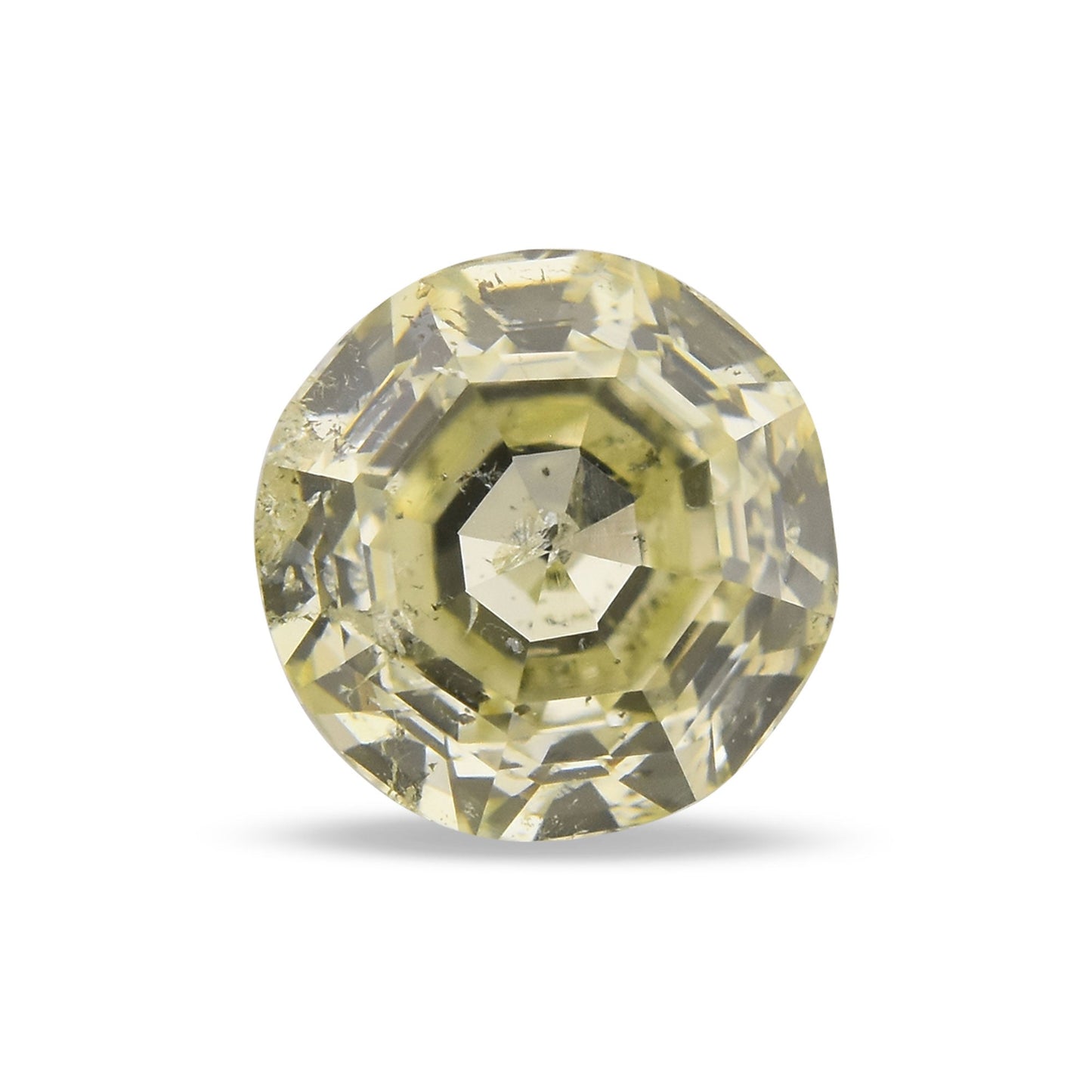 0.51 Carat Fancy Light Greenish Yellow Round Brilliant Diamond (SI2) GIA