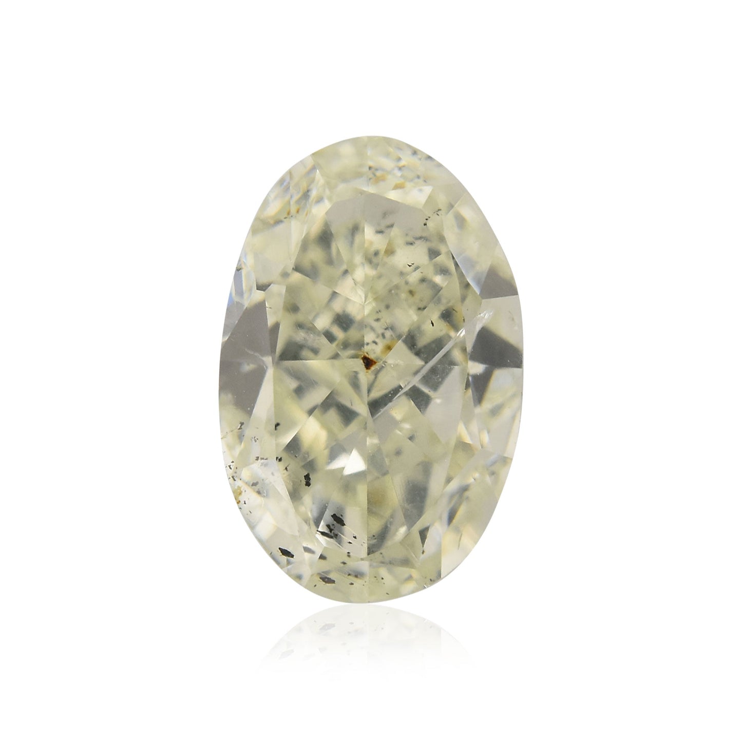 1.09 Carat Light Green Oval Diamond (SI2) GIA