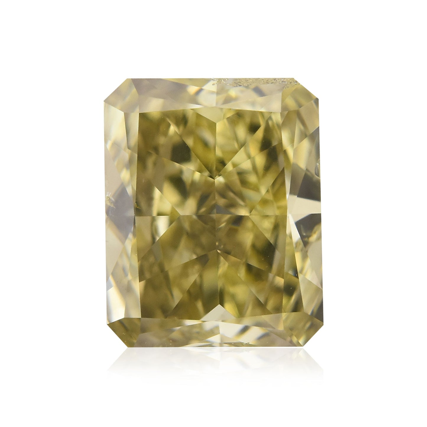 1.24 Carat Fancy Brownish Greenish Yellow Radiant Diamond (SI2) GIA