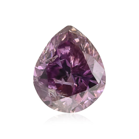 0,12 Karat Fancy Deep Brownish Purple Pink Birnenförmiger Diamant (I1) GIA