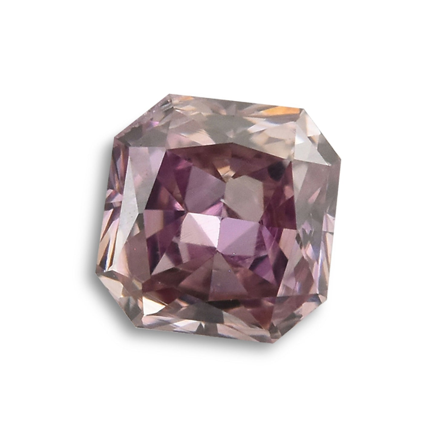 0.13 Carat Fancy Brownish Purplish Pink Radiant Diamond (SI2) GIA