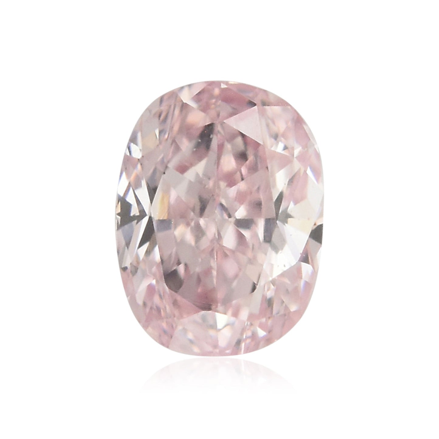 0,13 Karat Fancy Purplish Pink Cushion Diamond (VS2) GIA