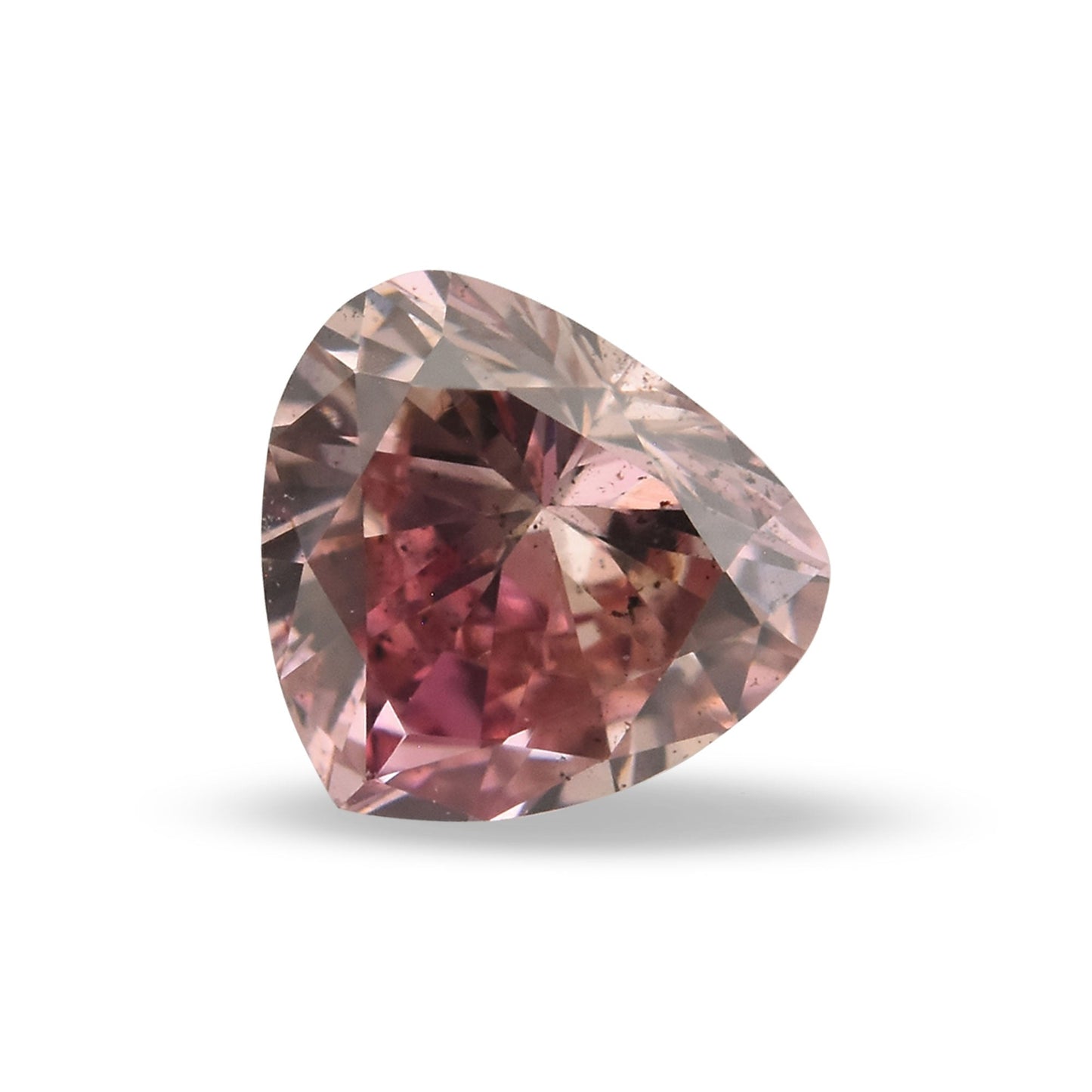 0.23 Carat Fancy Deep Pink HEART Diamond (SI1) GIA