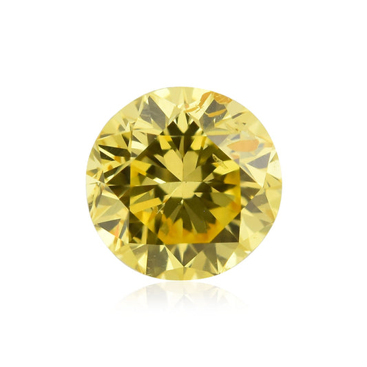 0,24 Karat Fancy Intense Yellow Round Brilliant I1 GIA