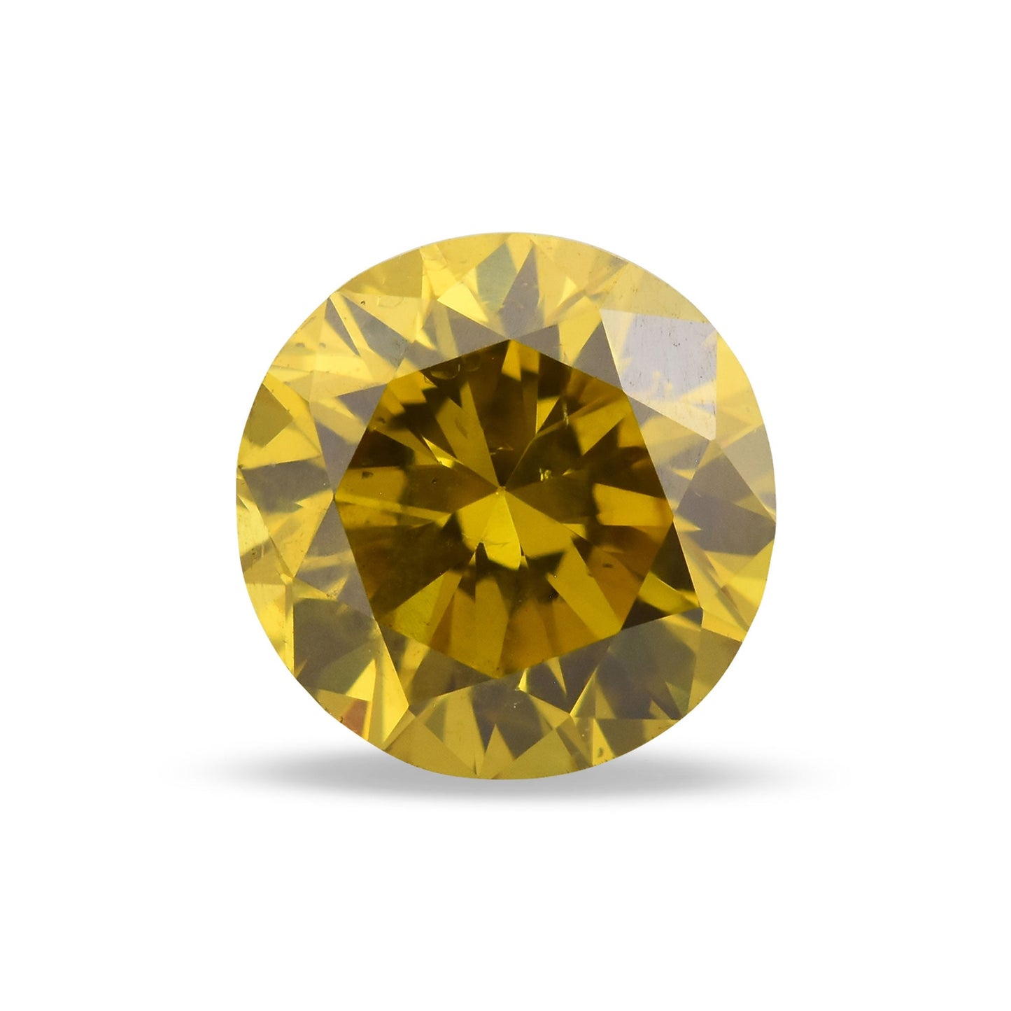0.80 Carat Fancy Deep Brownish Yellow Round Brilliant Diamond (SI2) GIA