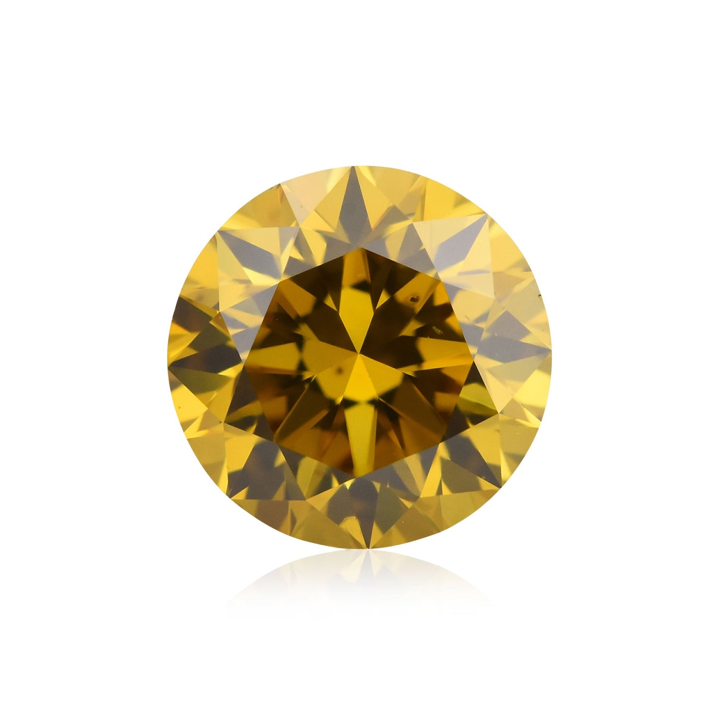 1.02 Carat Fancy Deep Brownish Orange Round Brilliant Diamond SI2 GIA