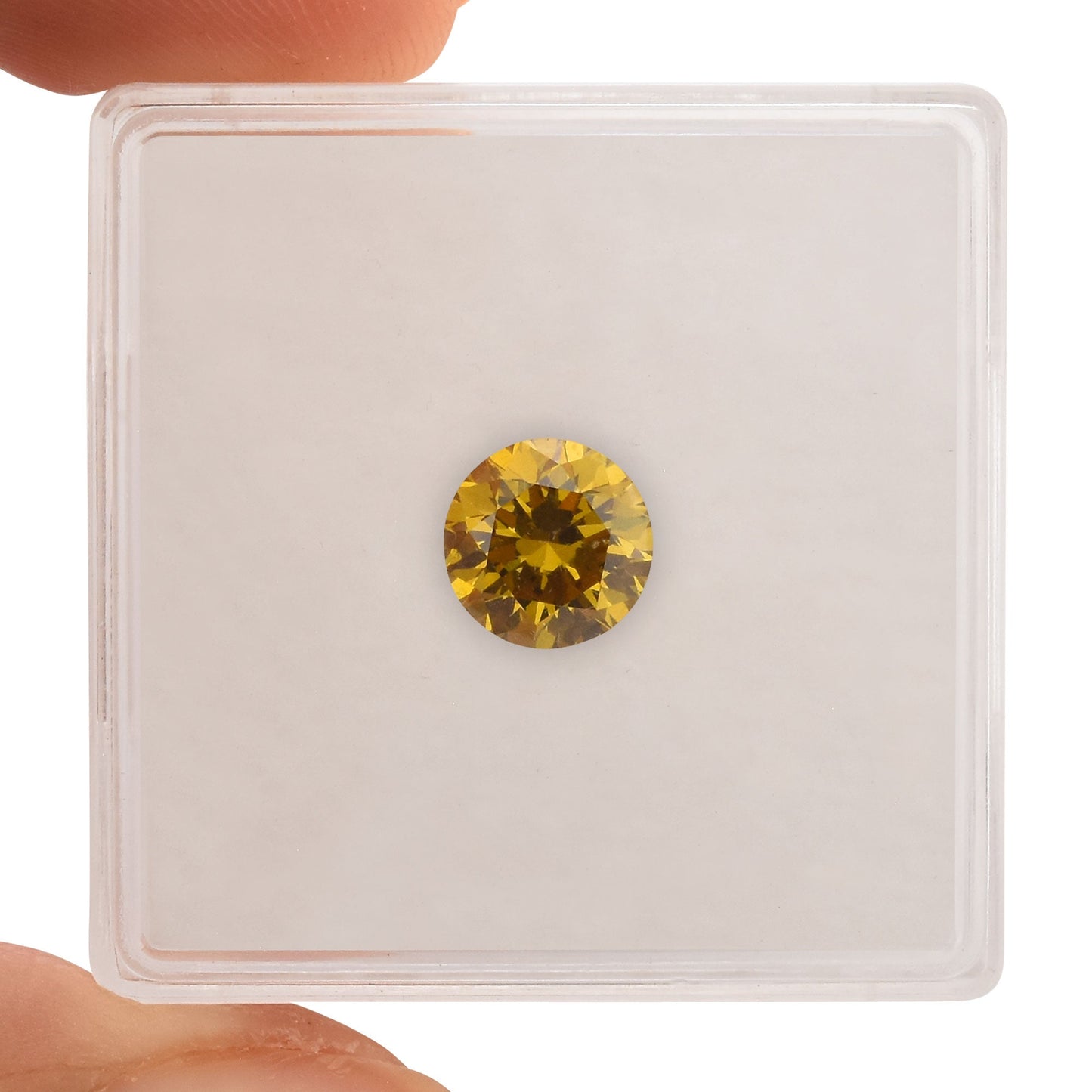 1.02 Carat Fancy Deep Brownish Orange Round Brilliant Diamond SI2 GIA