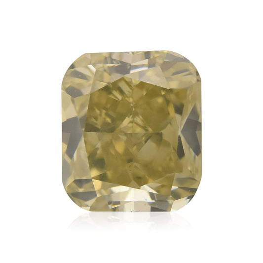 1,17 Karat Fancy Brownish Greenish Yellow Cushion Diamond (I1) GIA