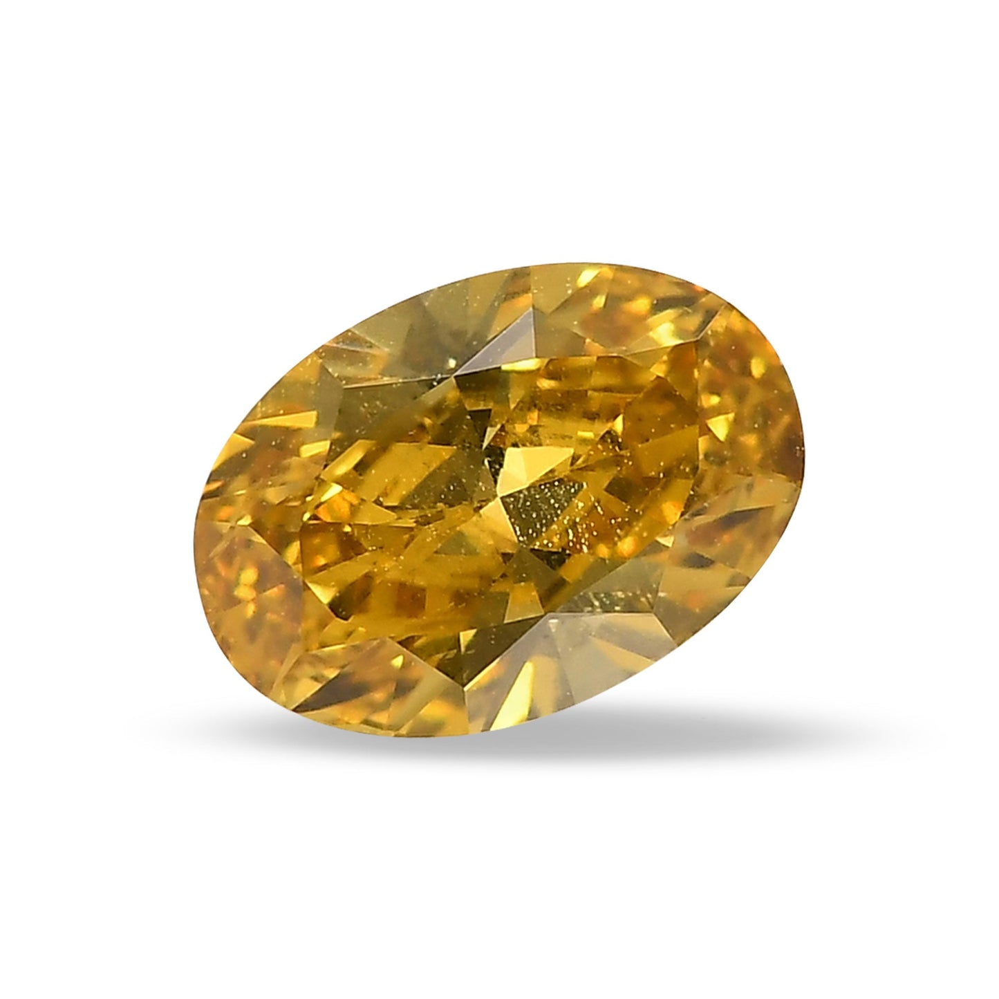0,77 Karat Fancy Deep Brownish Orange Yellow Oval Diamond (VS2) GIA