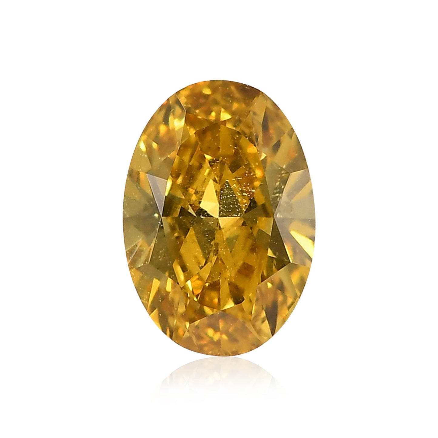 0,77 Karat Fancy Deep Brownish Orange Yellow Oval Diamond (VS2) GIA