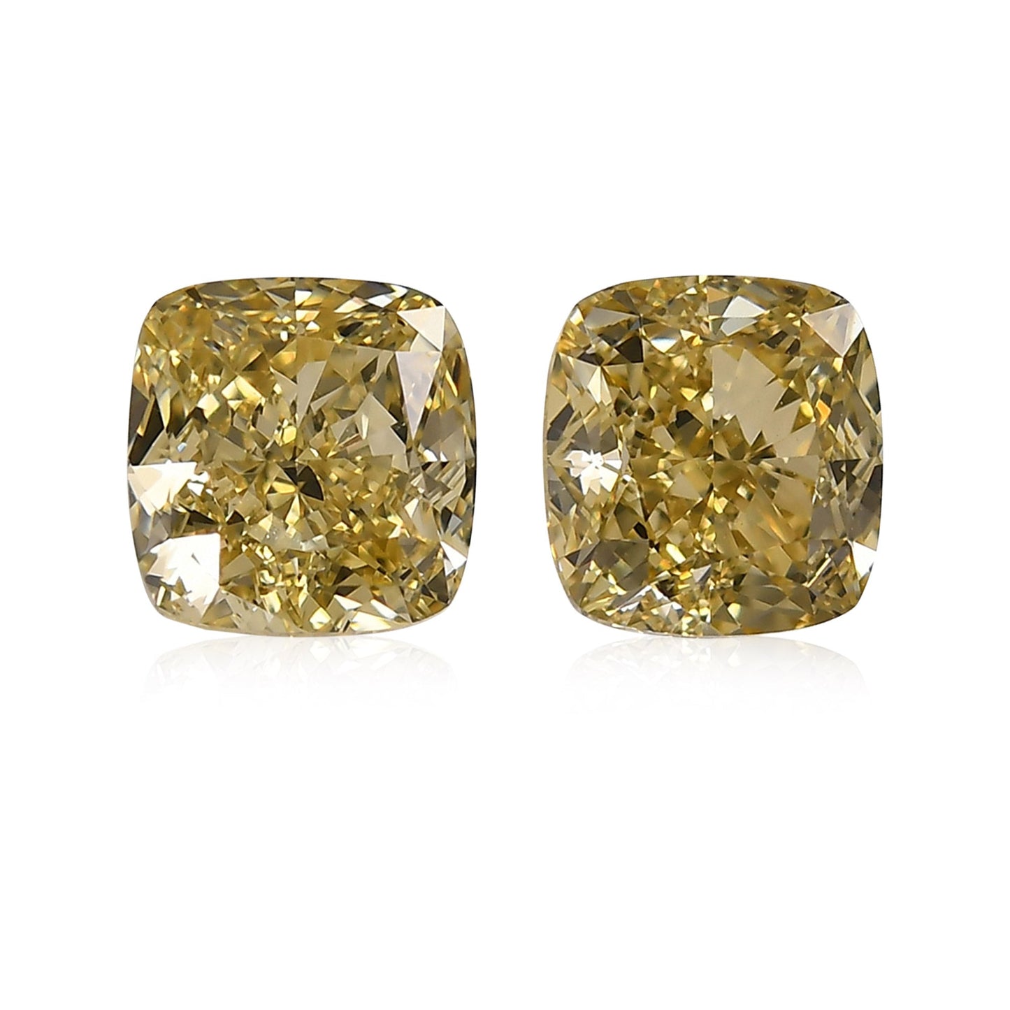 2,01 Karat Fancy Brownish Yellow Cushion Diamonds VVS2 GIA
