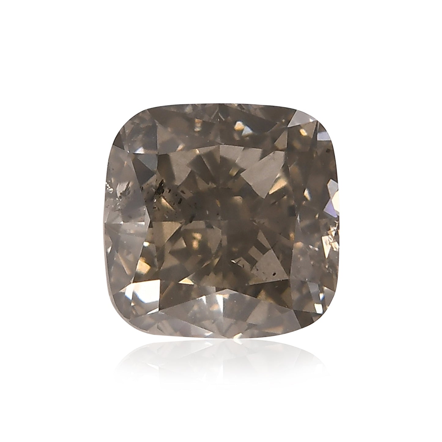 3.01 Carat Fancy Dark Gray Cushion Diamond SI2 GIA