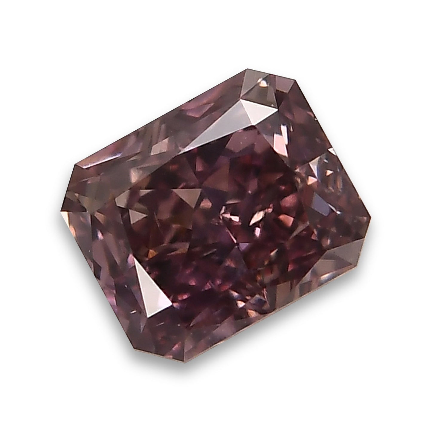 0.34 Carat Fancy Deep Purple Pink Radiant Diamond SI2 GIA