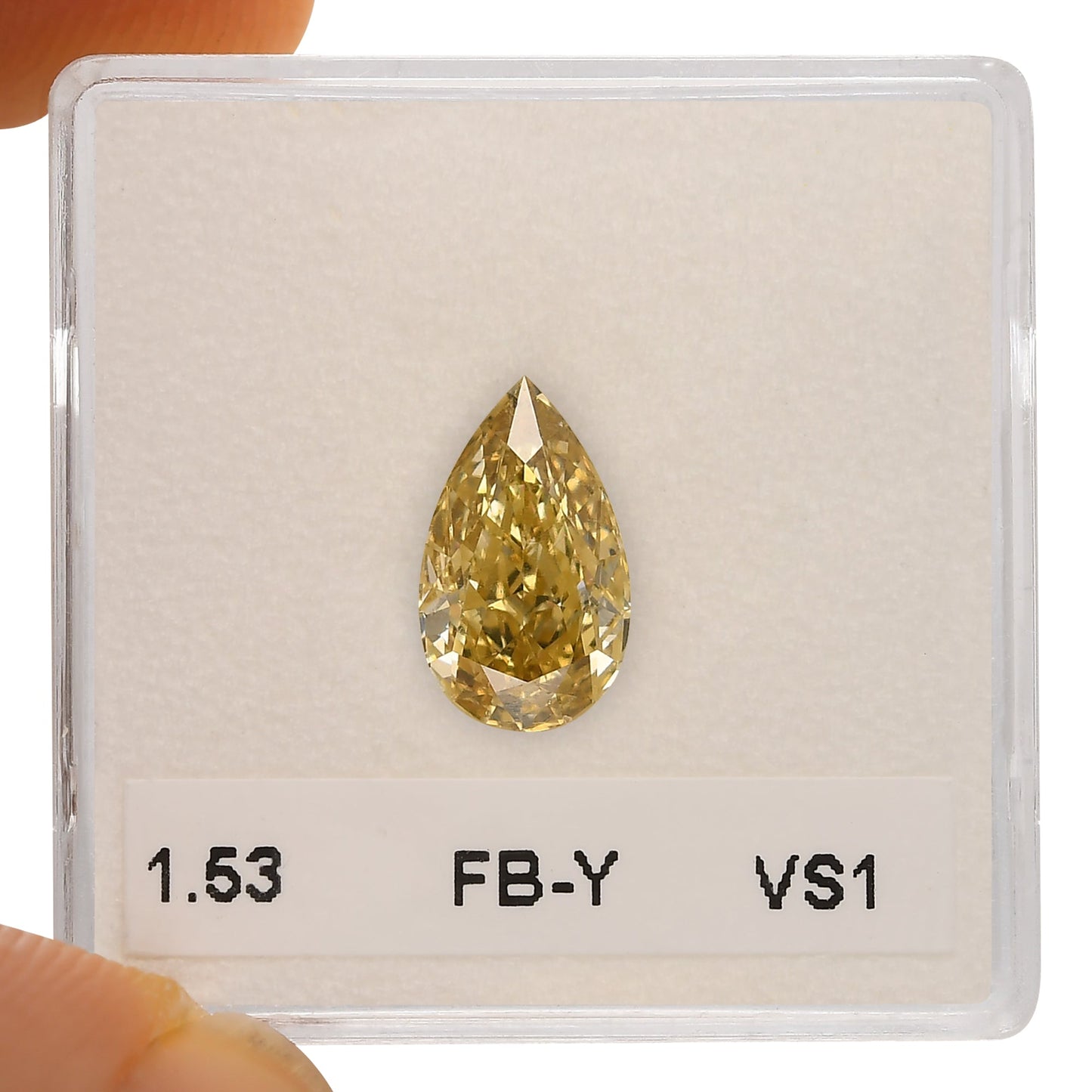 1.53 Carat Fancy Brownish Yellow Pear Diamond VS1 GIA