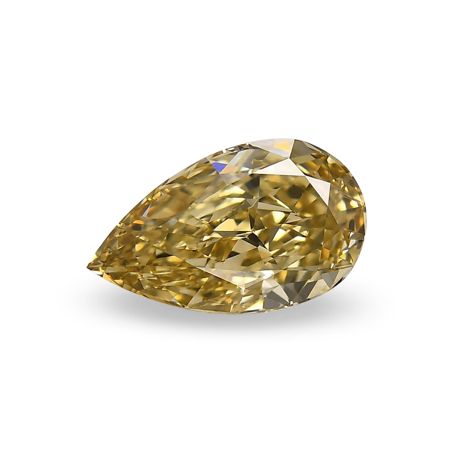1.53 Carat Fancy Brownish Yellow Pear Diamond VS1 GIA