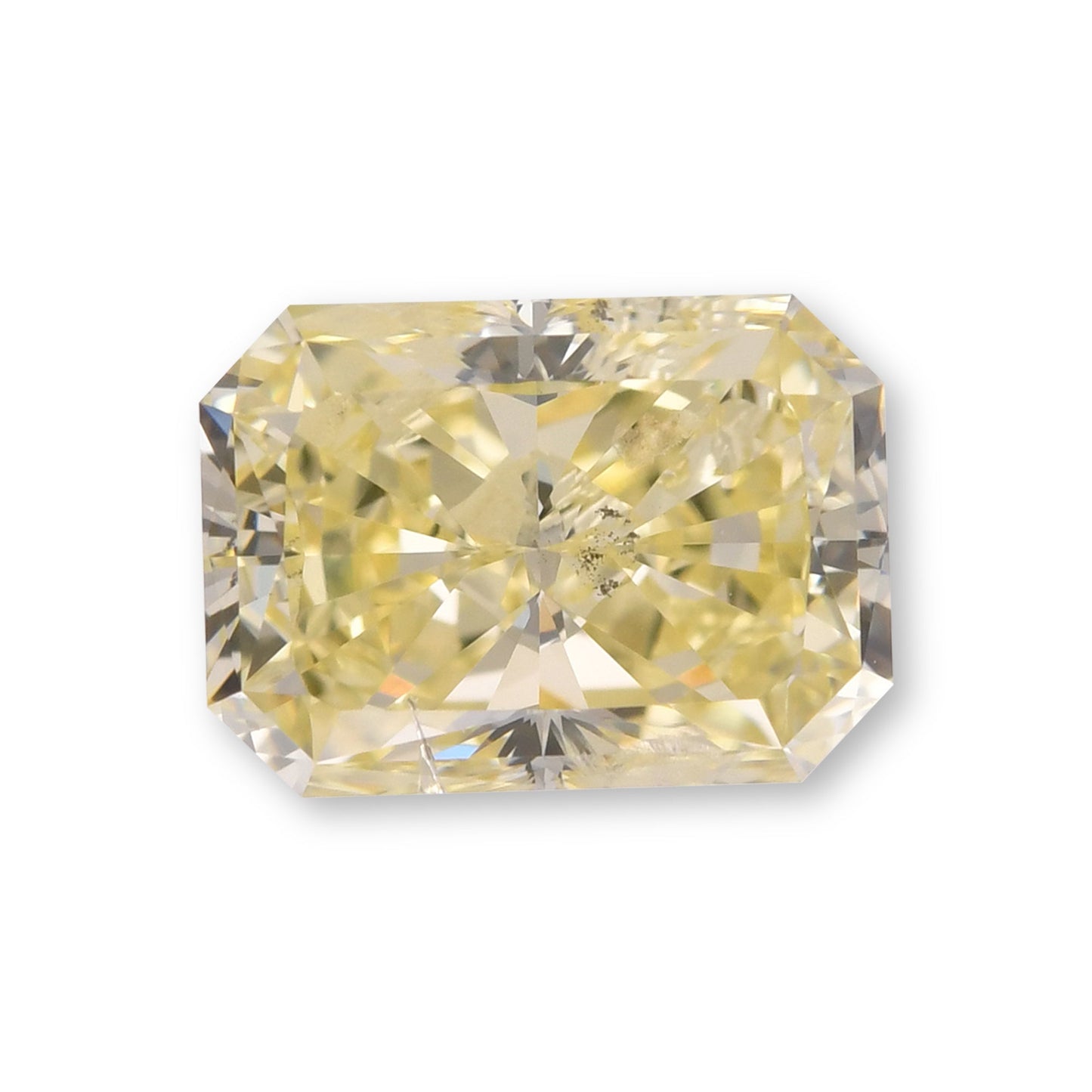 3.07 Carat Fancy Light Yellow Radiant Diamond (I1) GIA