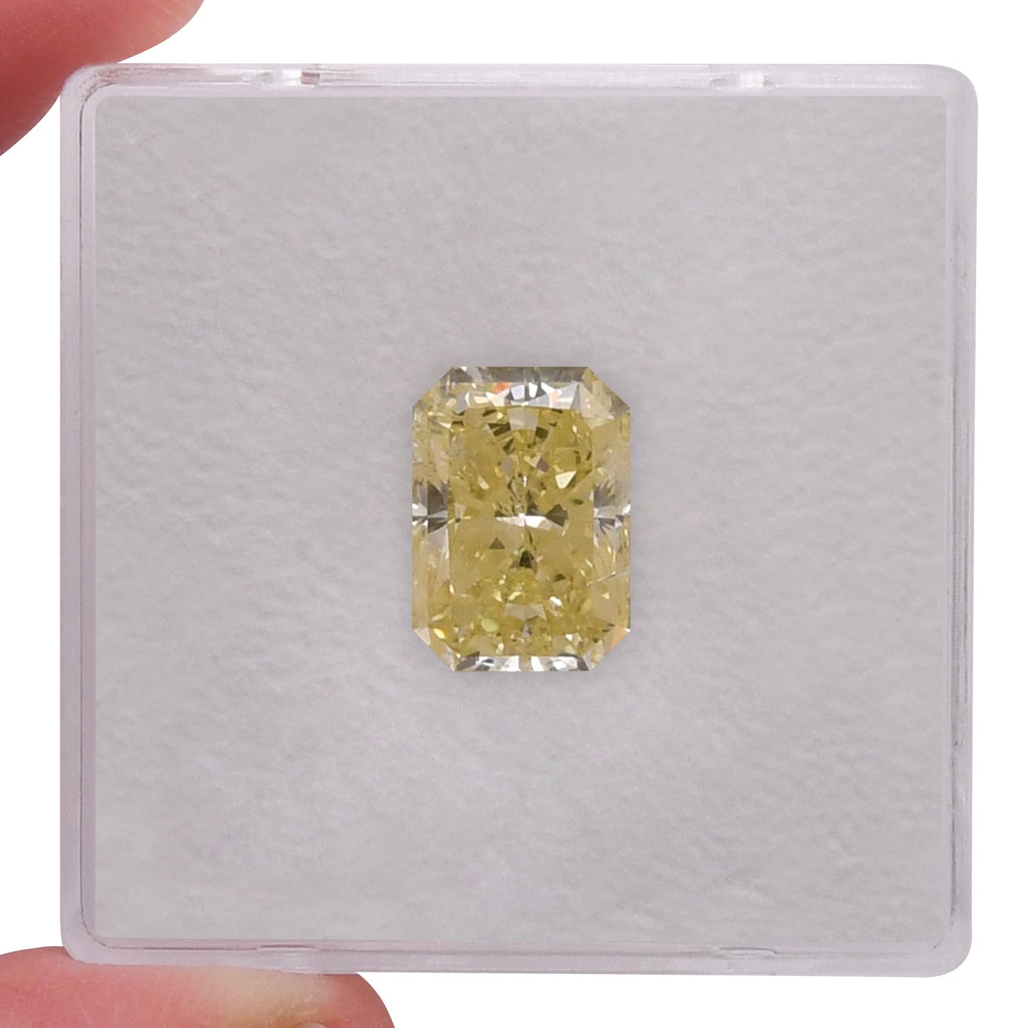 3.07 Carat Fancy Light Yellow Radiant Diamond (I1) GIA