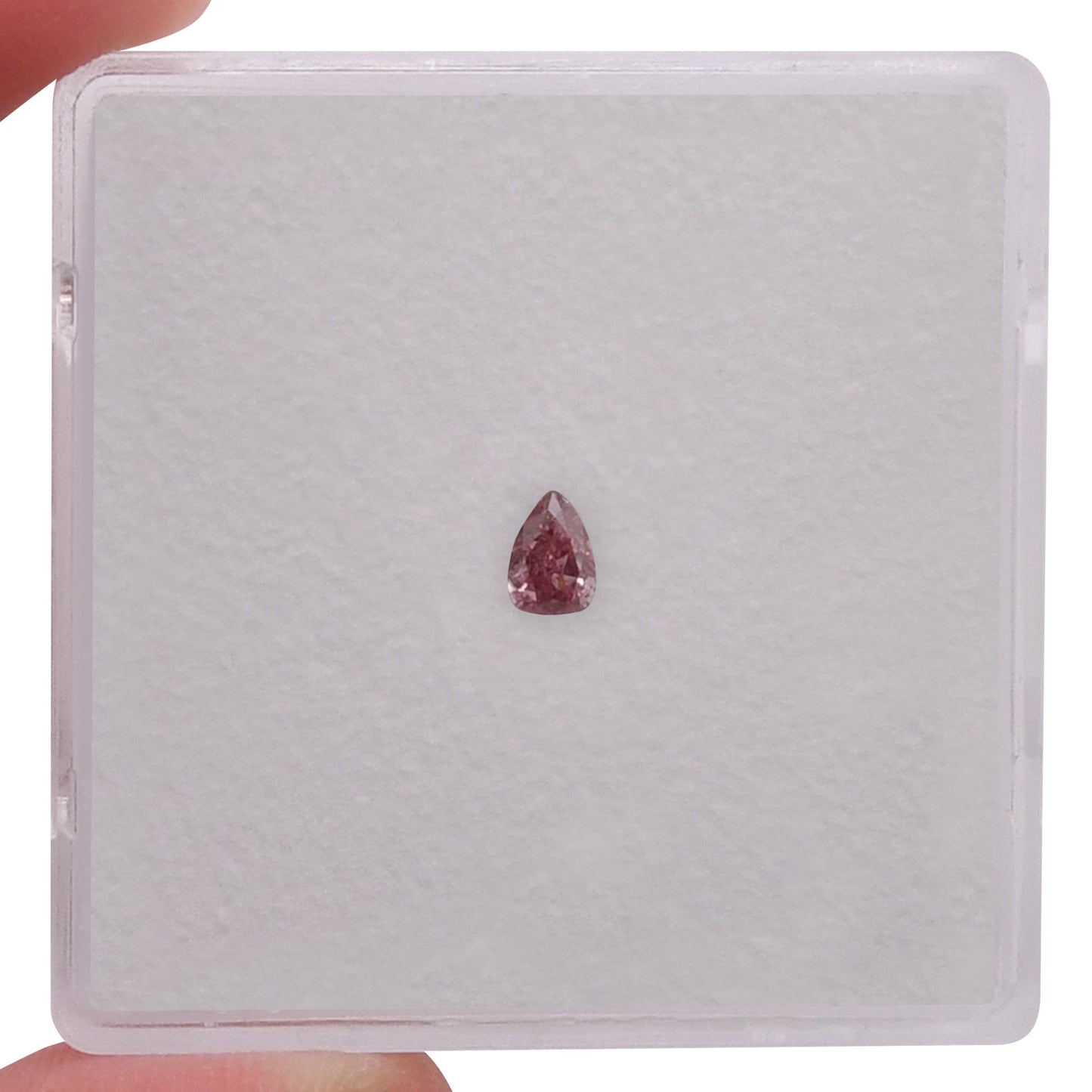 0,09 Karat Fancy Deep Pink Birnenförmiger Diamant (I1) GIA