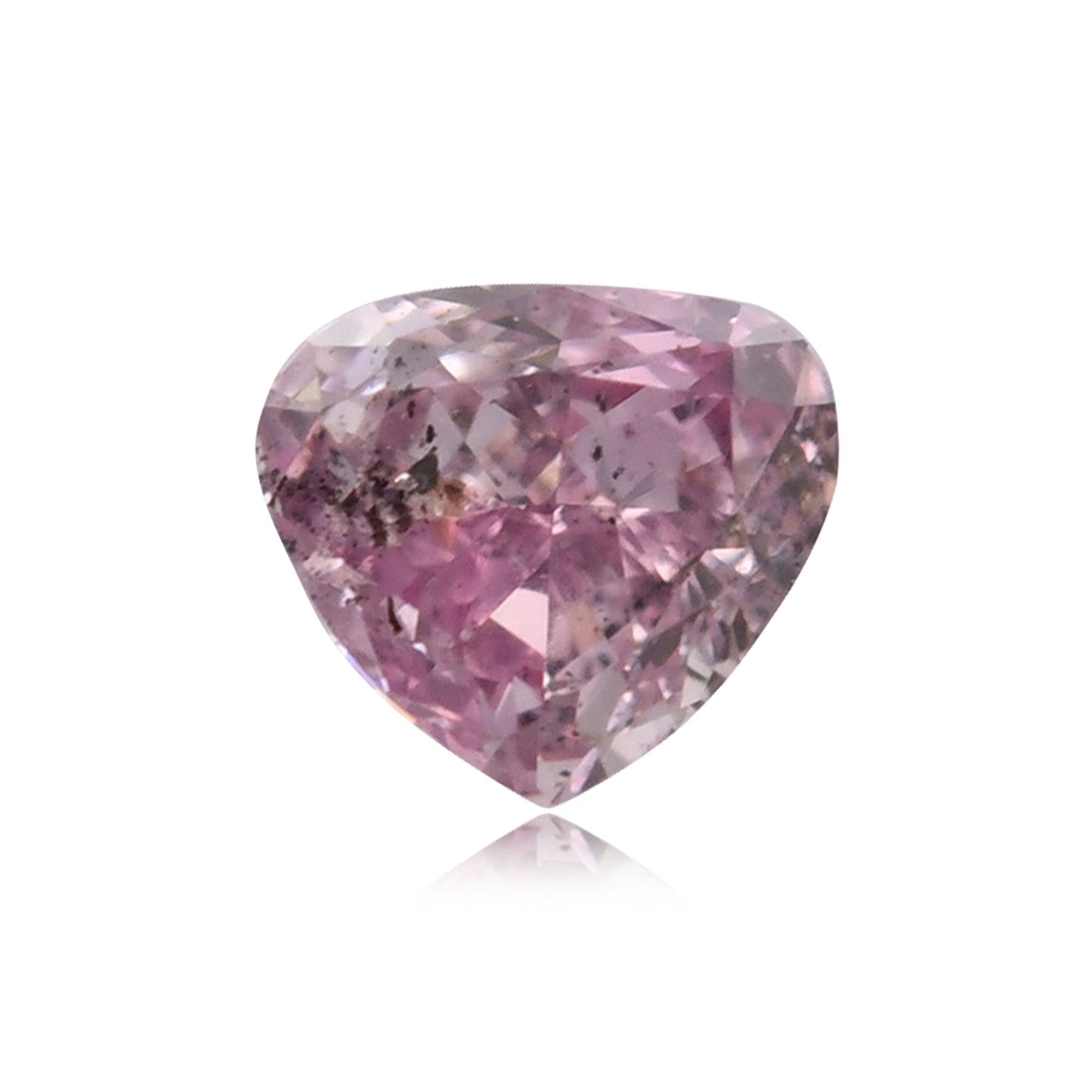 0.11 Carat Fancy Purple Pink HEART Diamond (I1) GIA