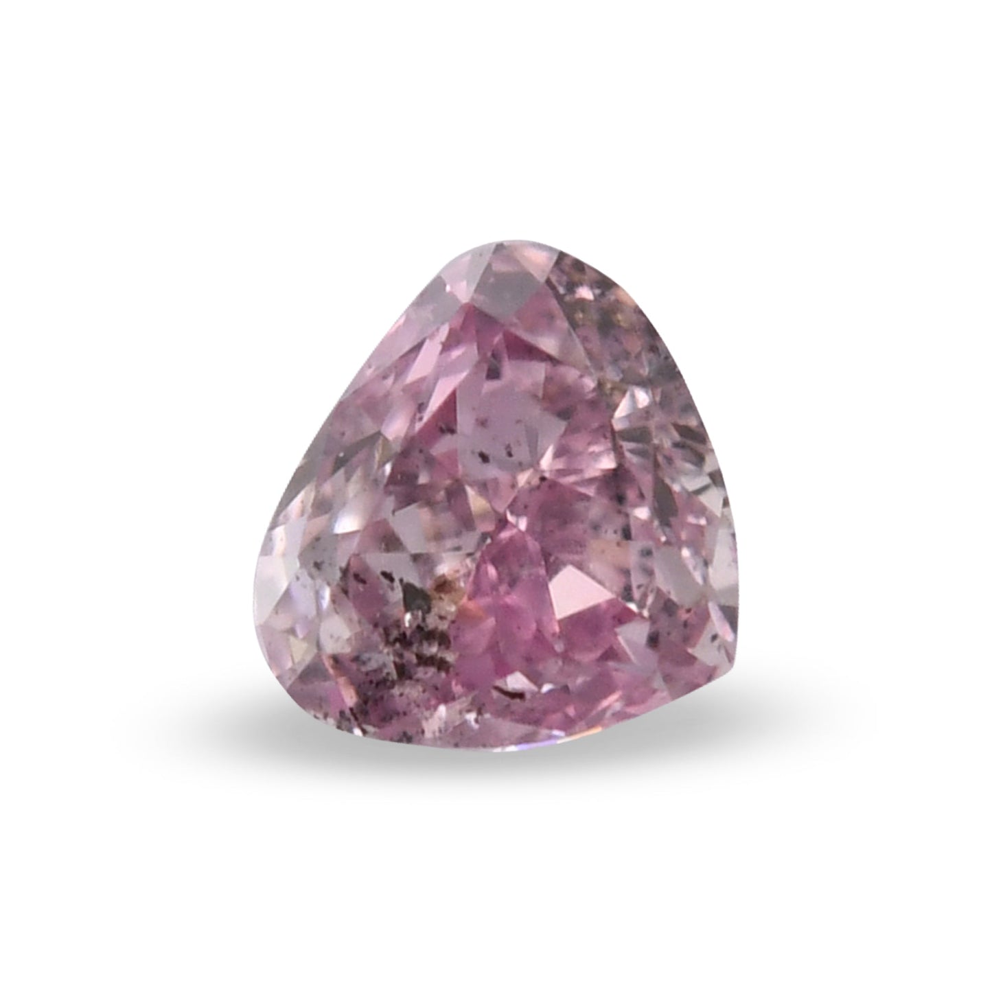0.11 Carat Fancy Purple Pink HEART Diamond (I1) GIA
