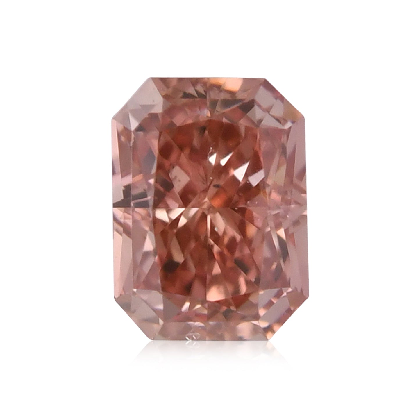 0,26 Karat Fancy Deep Orange Pink Radiant Diamant SI2 GIA