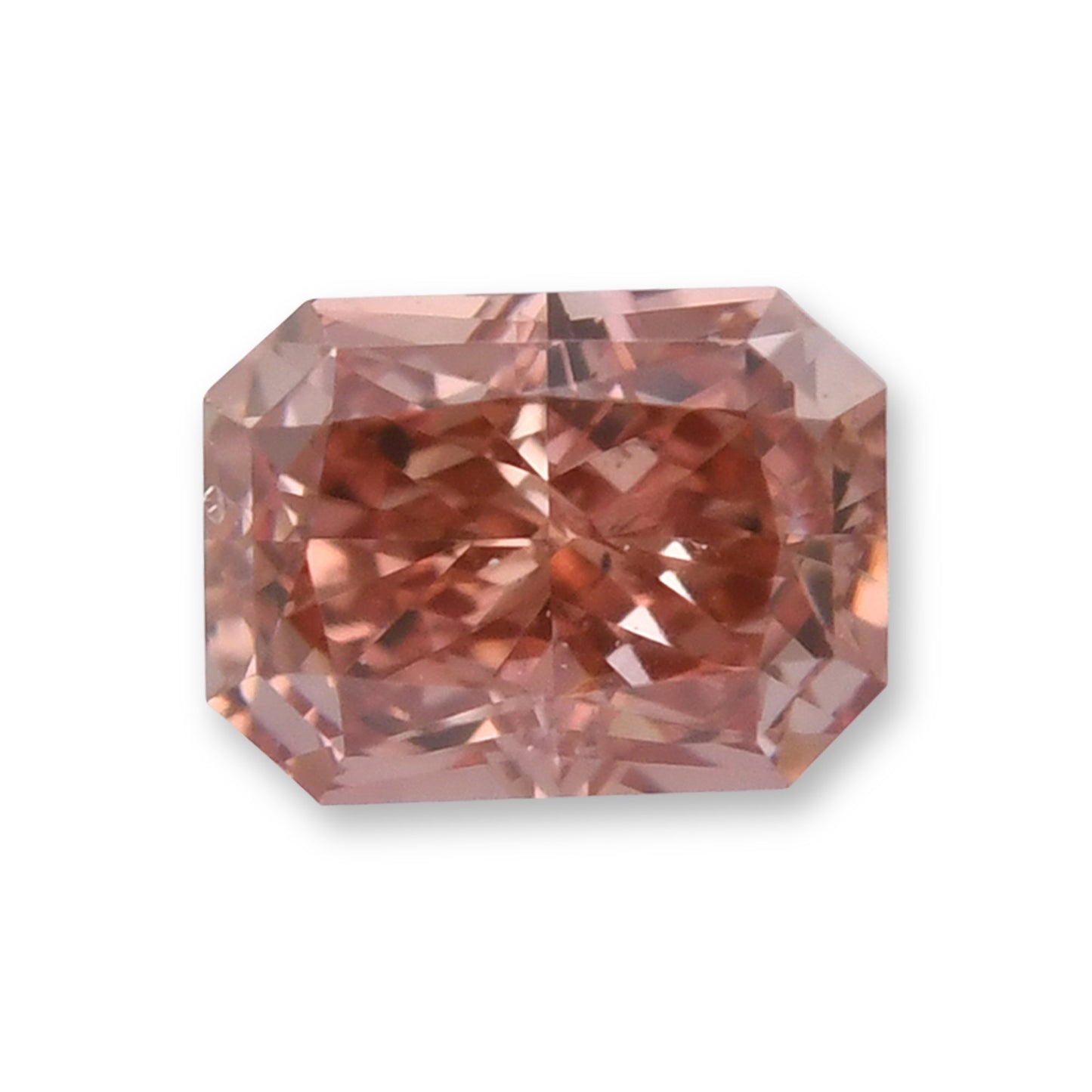0,26 Karat Fancy Deep Orange Pink Radiant Diamant SI2 GIA