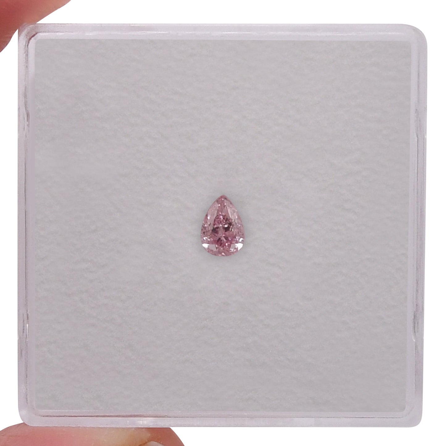 0.20 Carat Fancy Purplish Pink Pear Diamond SI1 GIA