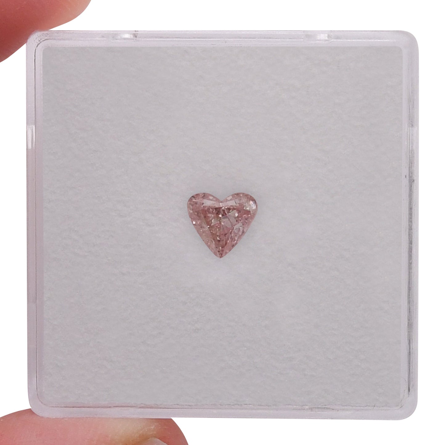 0.32 Carat Fancy Pink HEART Diamond (I1) GIA