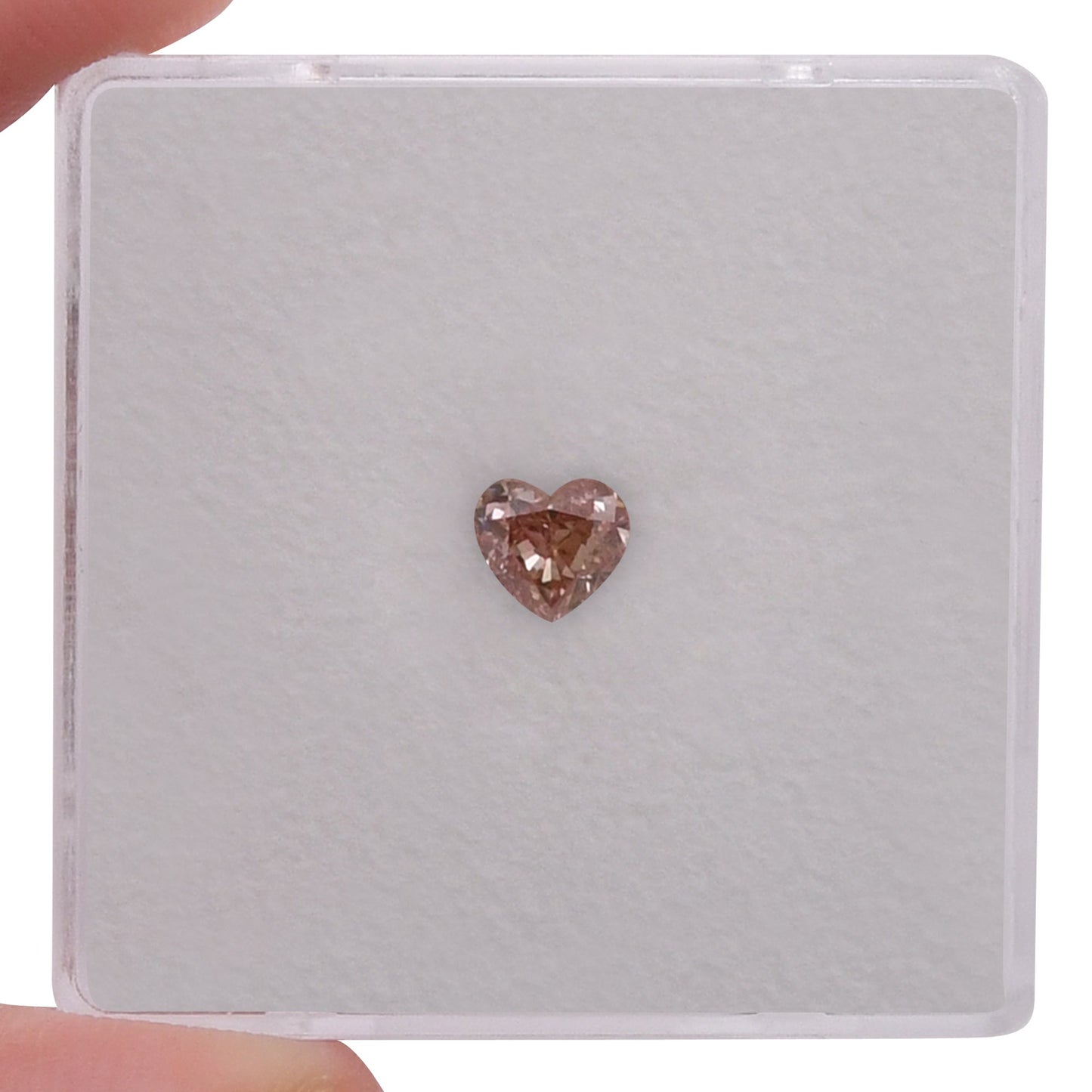 0.37 Carat Fancy Brown Pink HEART Diamond VS2 GIA