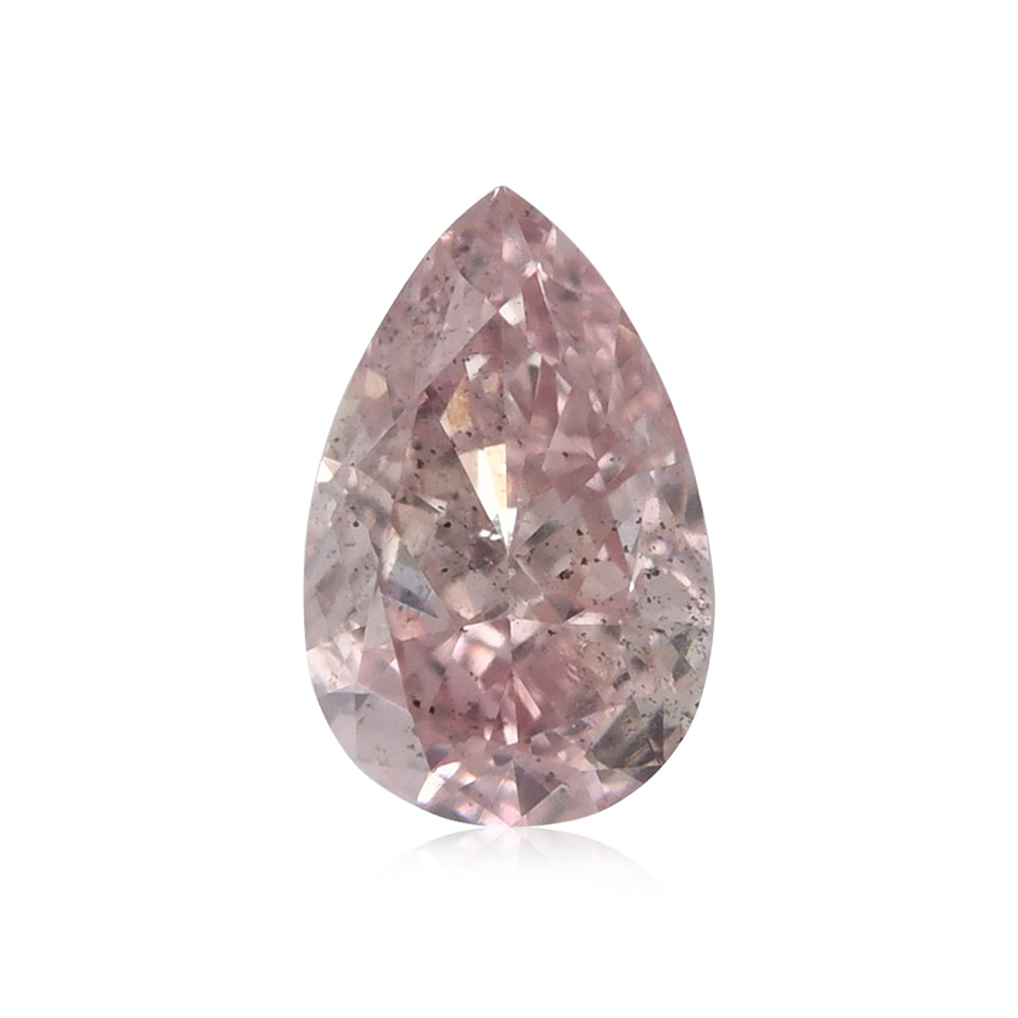 0,30 Karat Fancy Orange Pink Pear Diamond SI2 GIA