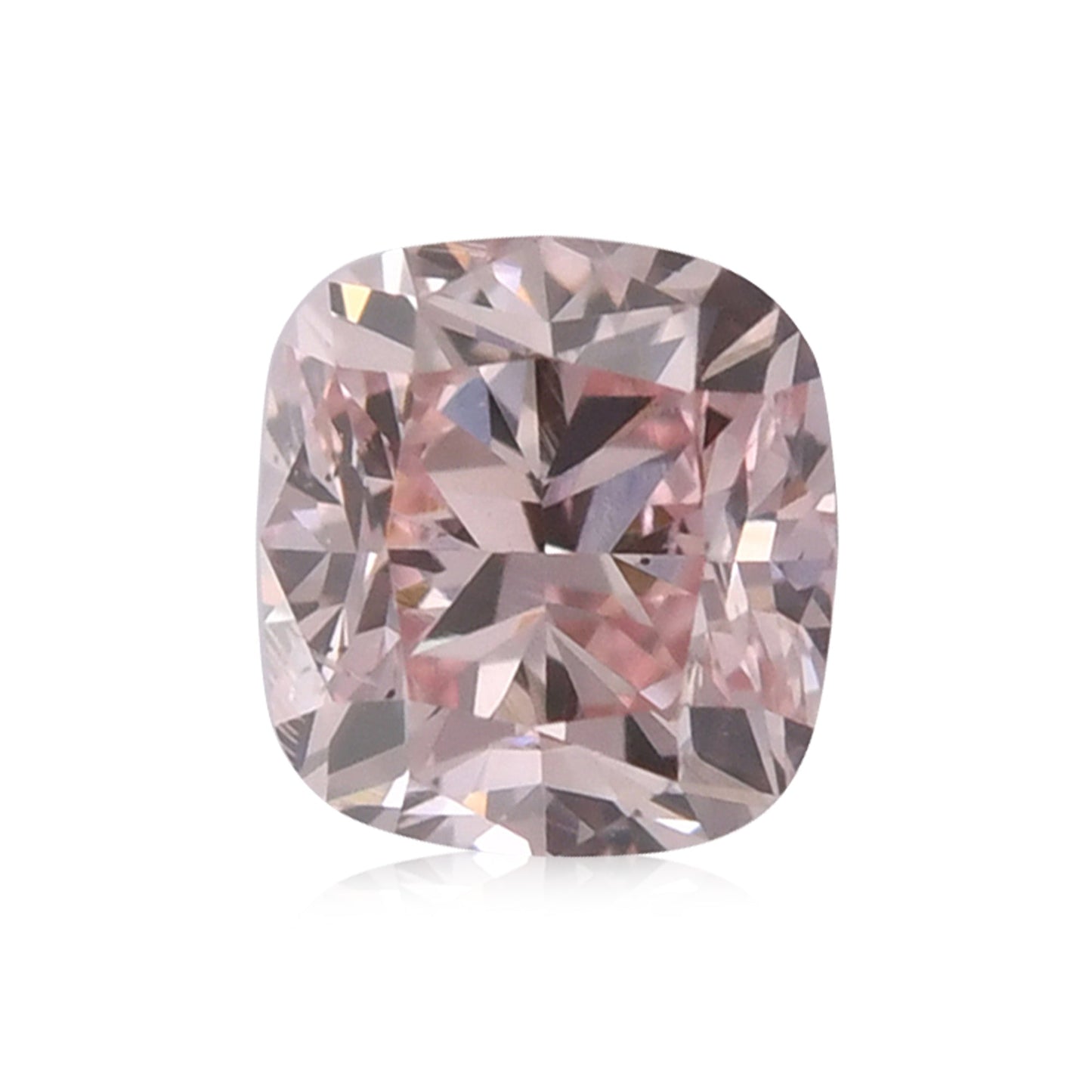 0.25 Carat Fancy Orangy Pink Cushion Diamond VS2 GIA